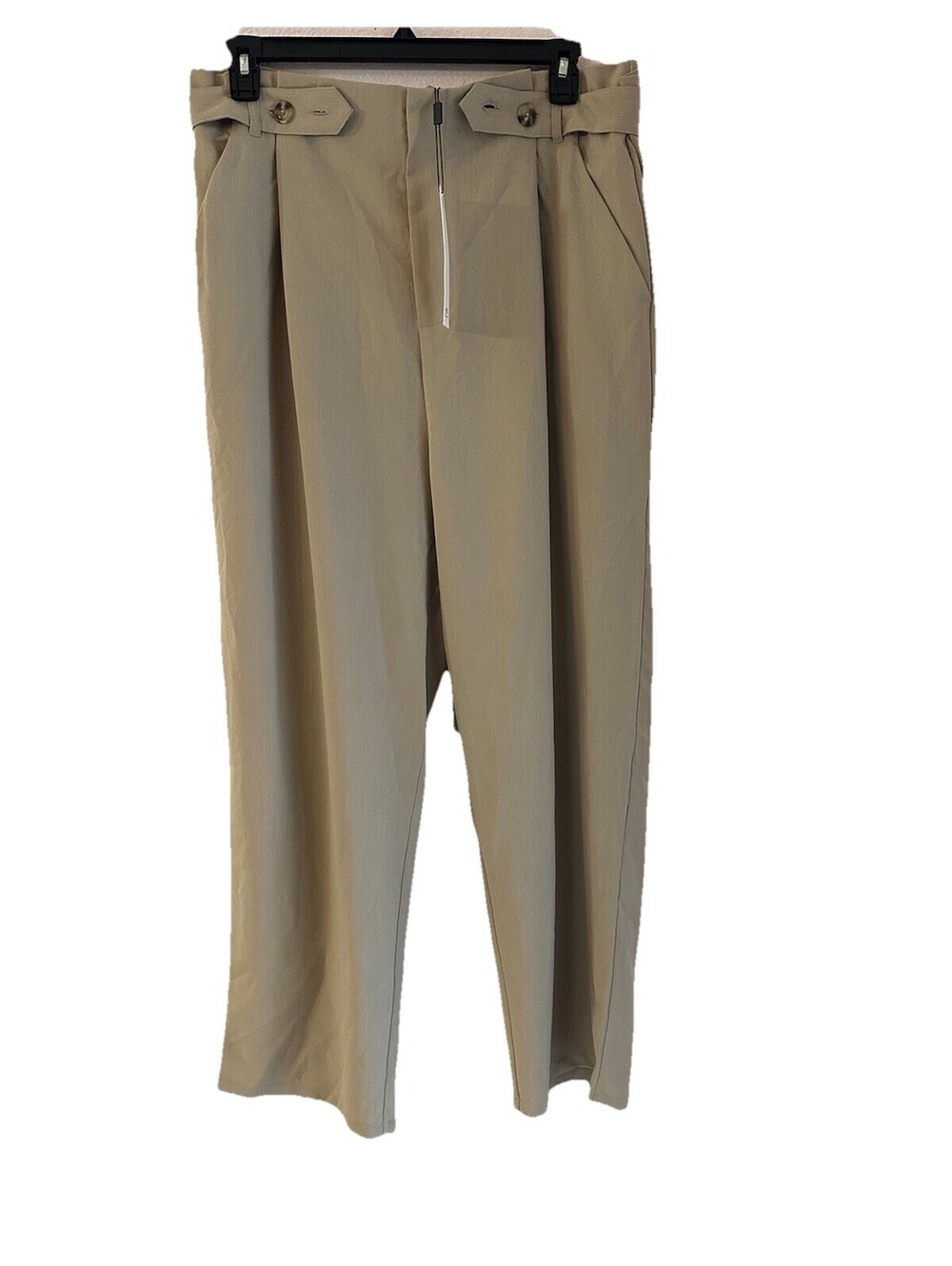 Vigoss Stitch Fix Beige Button Waist Balloon Pants Size  33/US Size 14 NWT